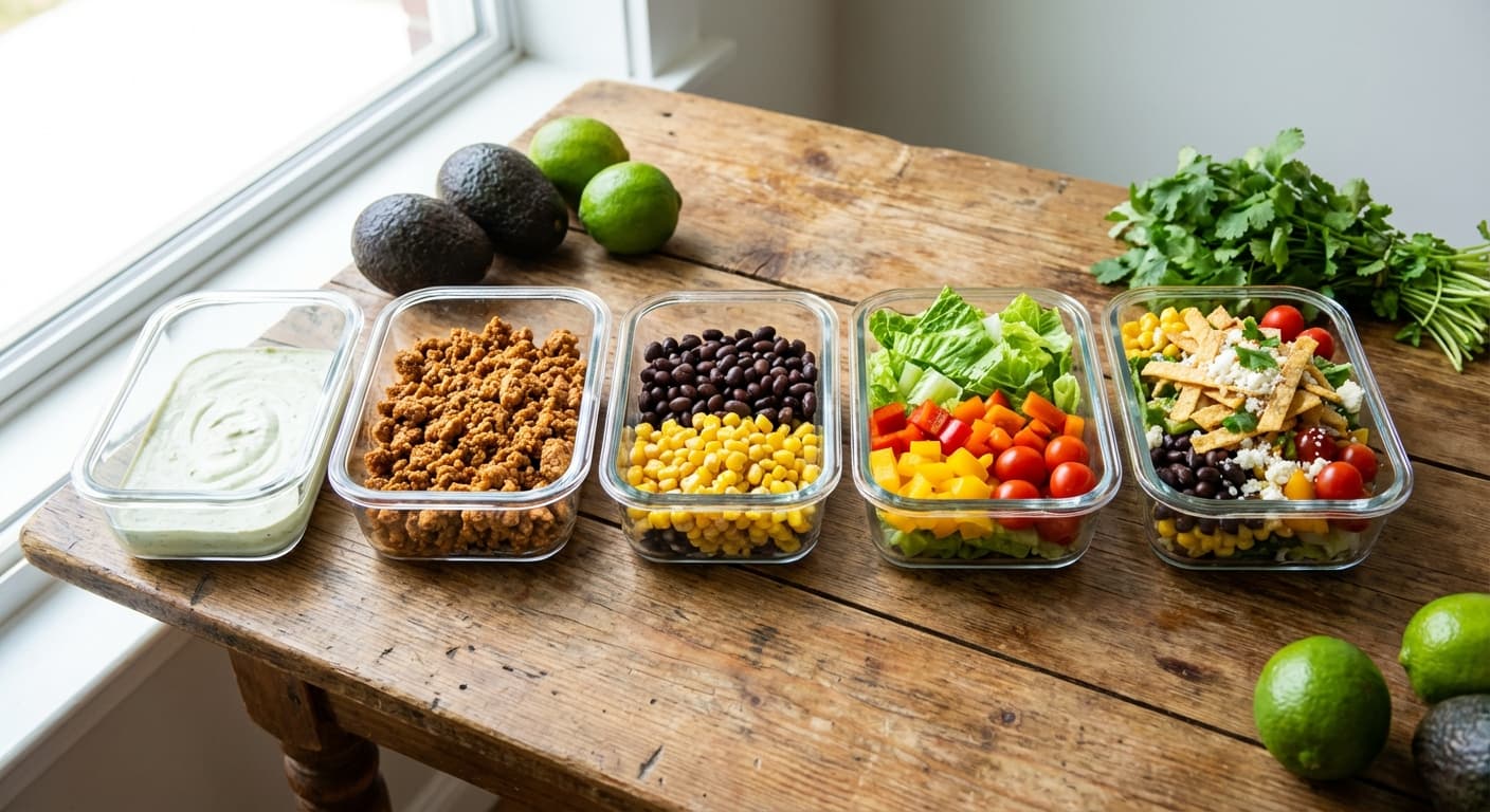 The Ultimate High-Protein Taco Salad Bowl System: 5 Days of Grab-and-Go Lunches