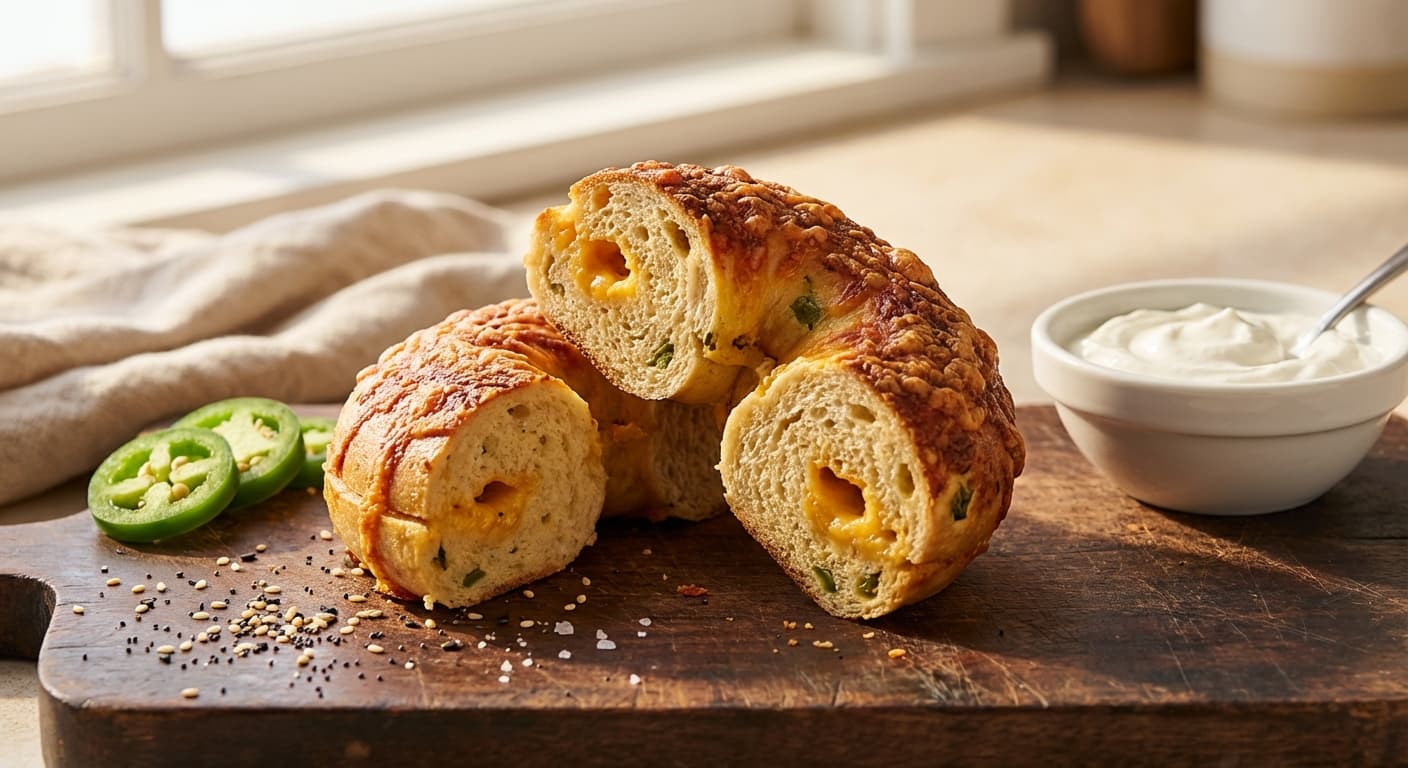 Meal Prep Magic: Freezer-Friendly Cheddar Jalapeno Protein Bagels
